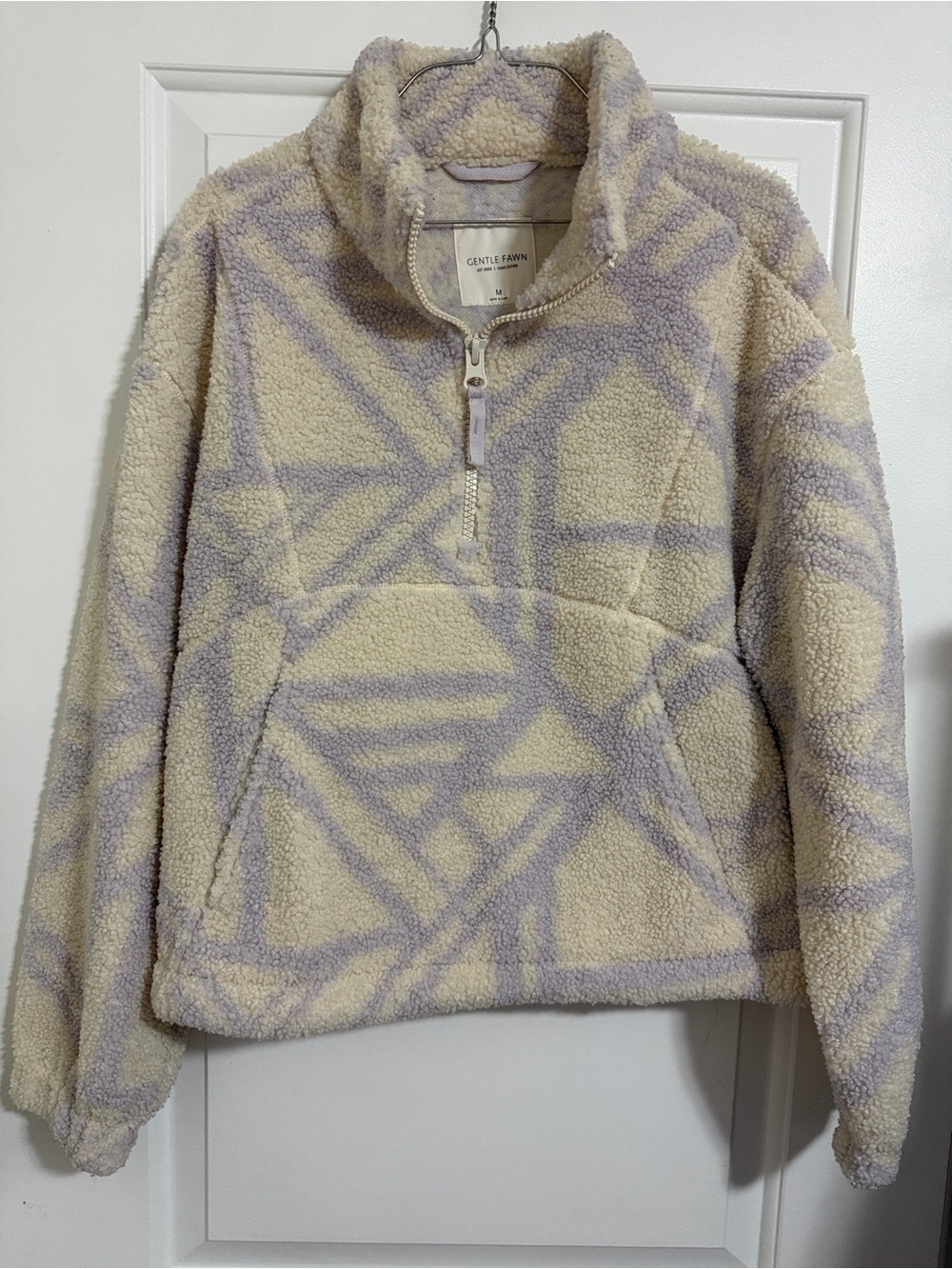 Gentle Fawn Cream Half-Zip Cowl Sherpa Pullover